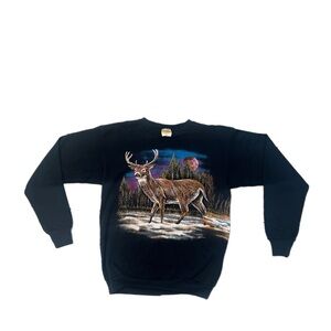 Vintage Hazelwood Team Promo Deer Nature Graphic Sweatshirt